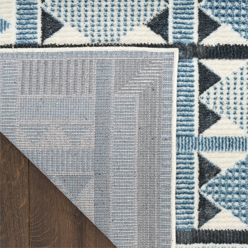 Nourison Home Nordic 6' Runner Blue   Area Rug