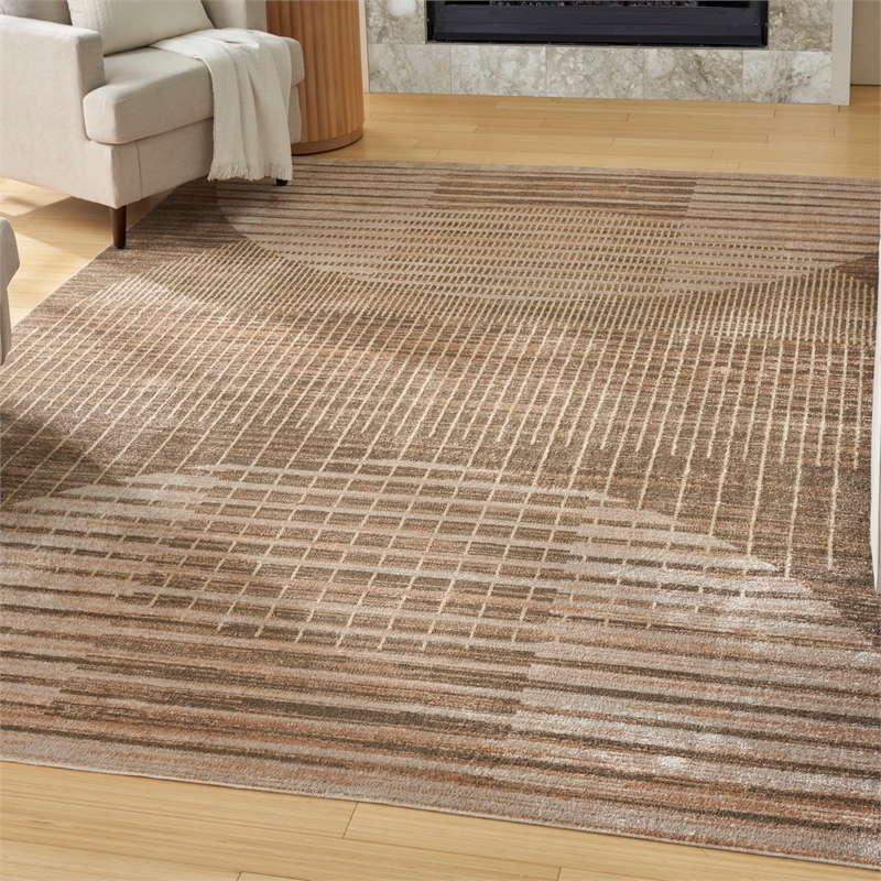 Nourison Home Astra Machine Washable 8' x 10' Latte   Area Rug