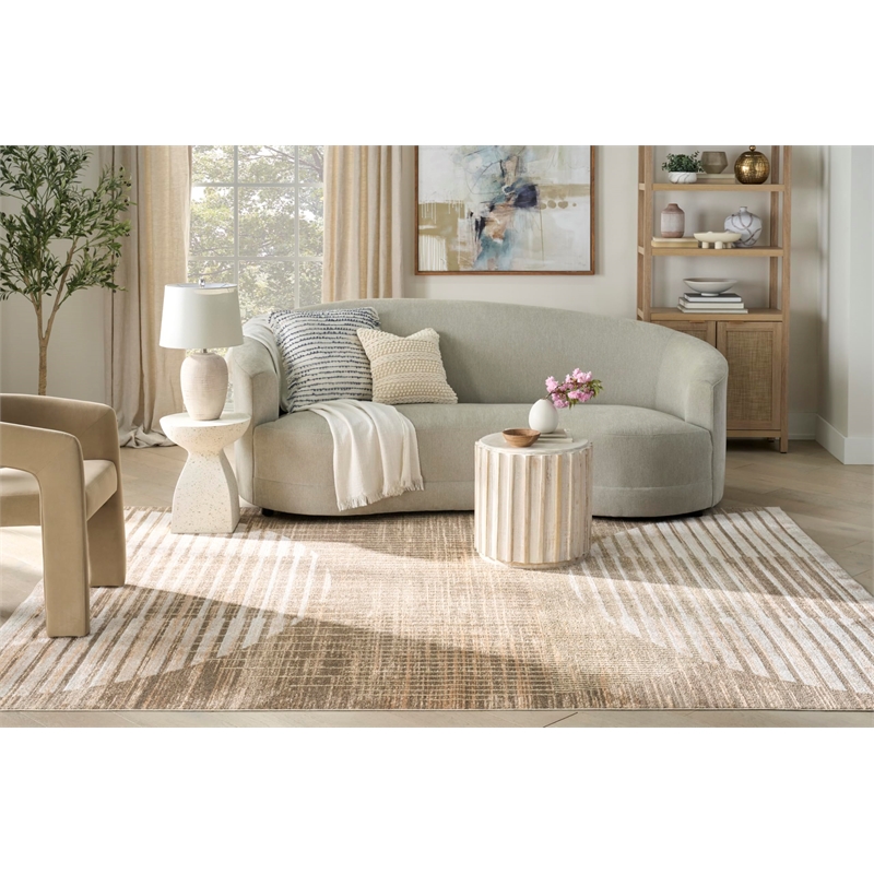 Nourison Home Astra Machine Washable 8' x 10' Latte   Area Rug