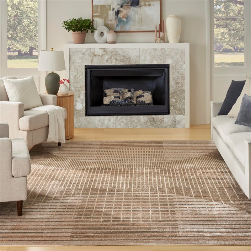 Nourison Home Astra Machine Washable 8' x 10' Latte   Area Rug