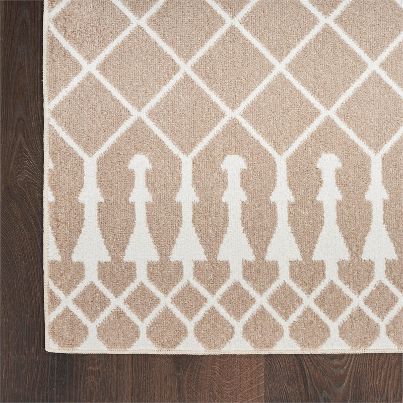 Nourison Home Astra Machine Washable 8' x 10' Taupe   Area Rug