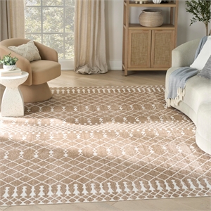 Nourison Home Astra Machine Washable 8' x 10' Taupe   Area Rug