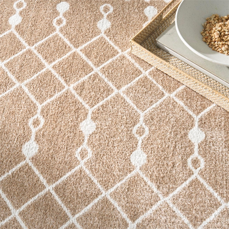 Nourison Home Astra Machine Washable 8' x 10' Taupe   Area Rug