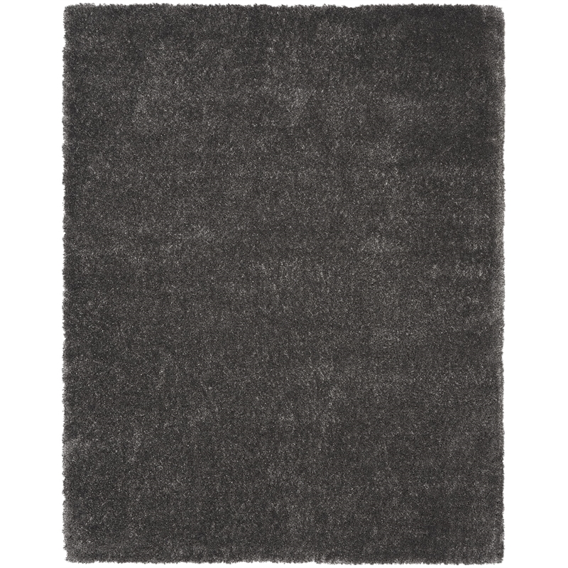 Nourison Luxurious Shag 9' x 12' Silver   Area Rug