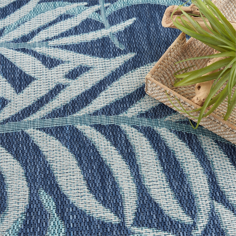 Nourison Home Garden Oasis 10' x 14' Navy   Area Rug