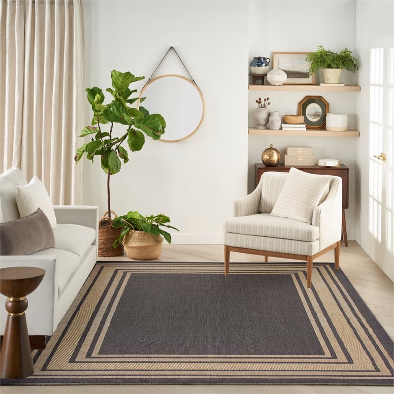 Nourison Home Horizon   10' x 14' Charcoal   Area Rug