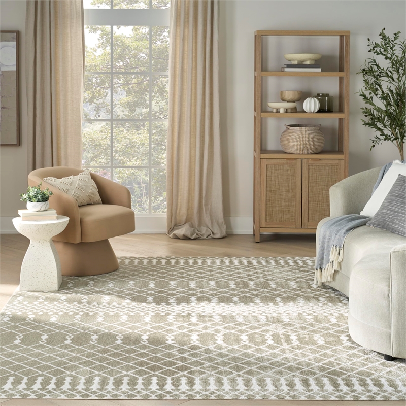Nourison Home Astra Machine Washable 8' x 10' Sage   Area Rug