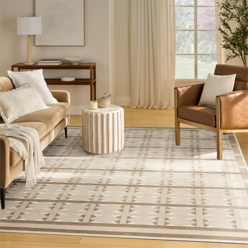 Nourison Home Nordic 8' x 10' Taupe Fabric Area Rug