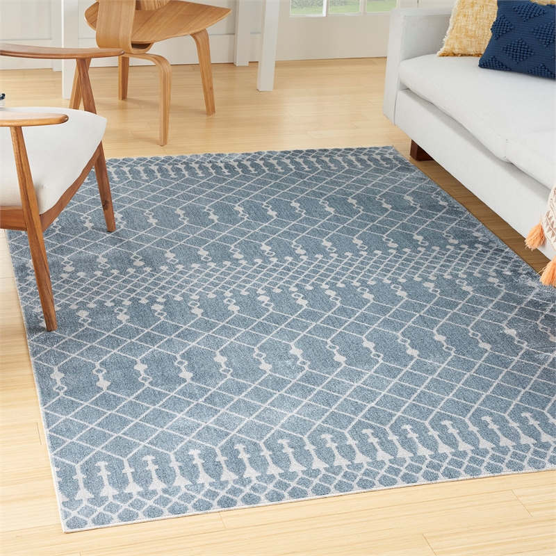 Nourison Home Astra Machine Washable 7' x 9' Sage   Area Rug