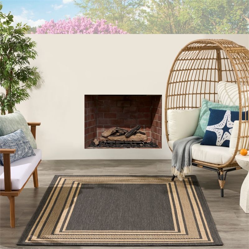 Nourison Home Horizon   6' x 9' Charcoal   Area Rug