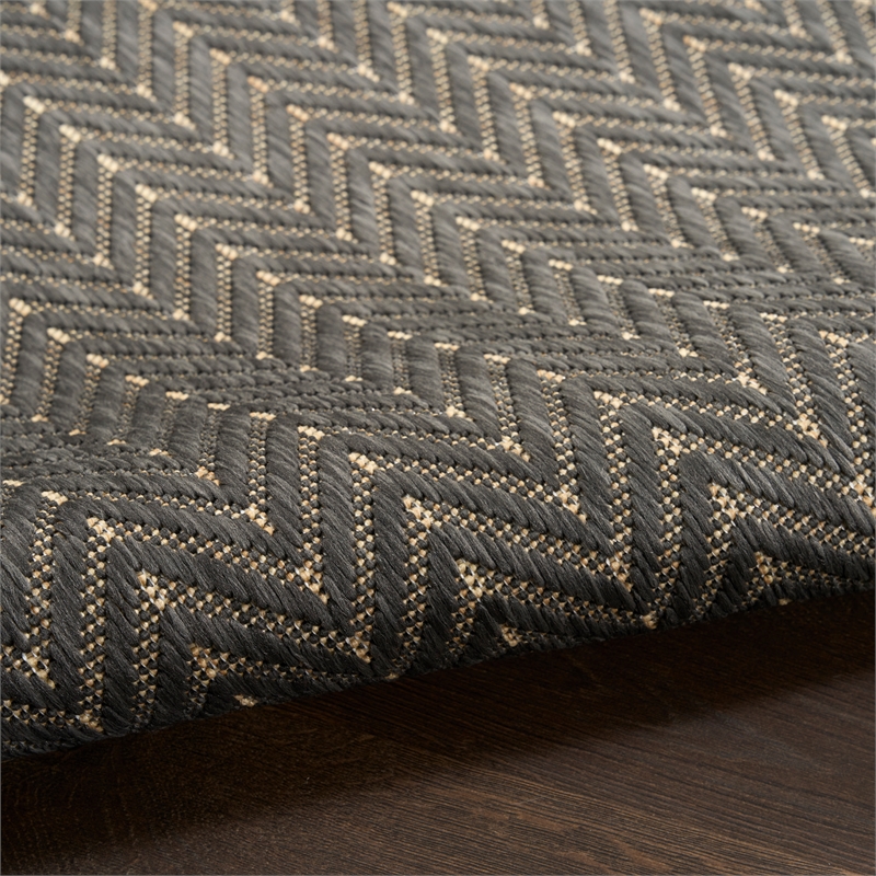 Nourison Home Horizon   10' x 14' Charcoal   Area Rug