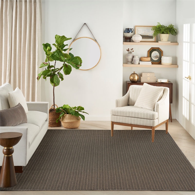 Nourison Home Horizon   10' x 14' Charcoal   Area Rug