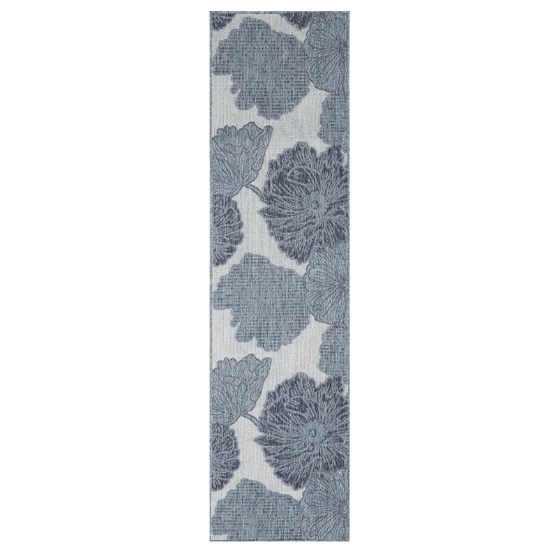 Nourison Home Garden Oasis 6' Runner Blue   Area Rug