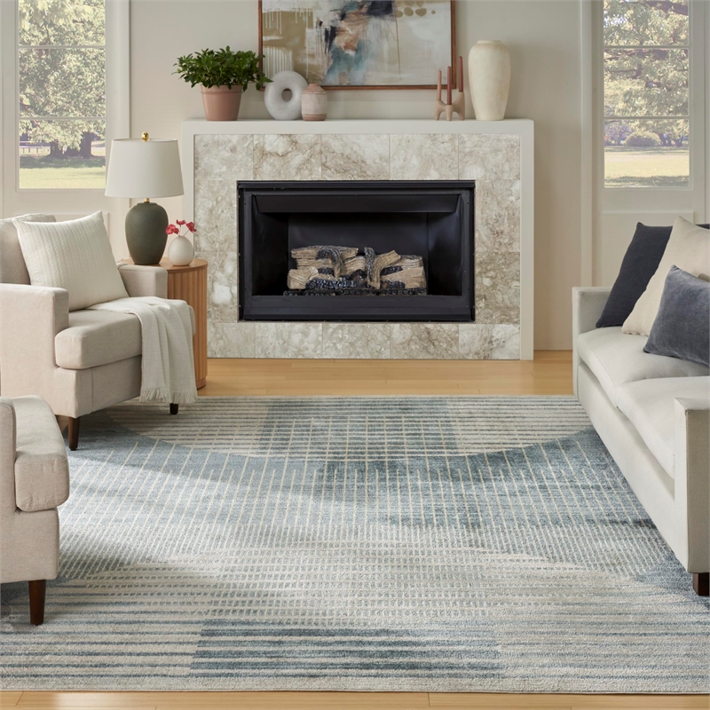 Nourison Home Astra Machine Washable 7' x 9' Latte   Area Rug