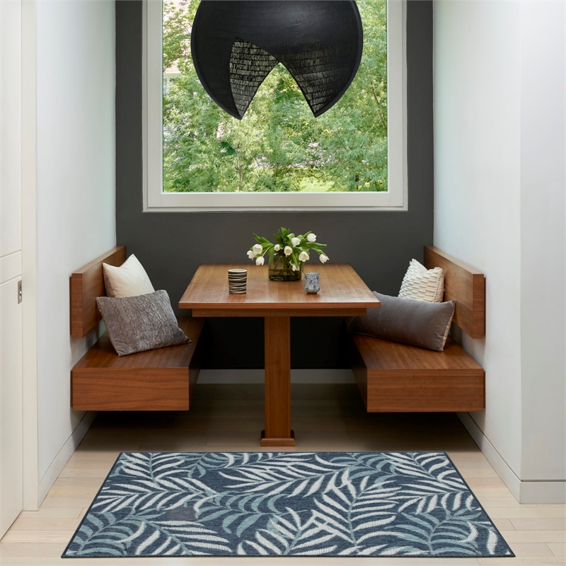 Nourison Home Garden Oasis 2' x 4' Navy   Area Rug