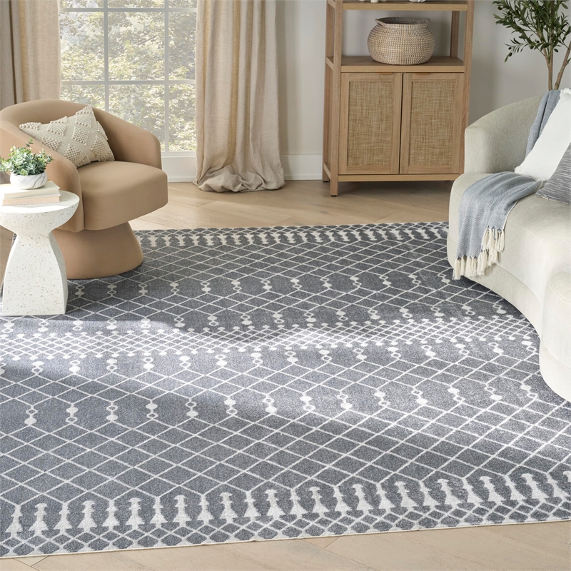 Nourison Home Astra Machine Washable 7' x 9' Denim   Area Rug