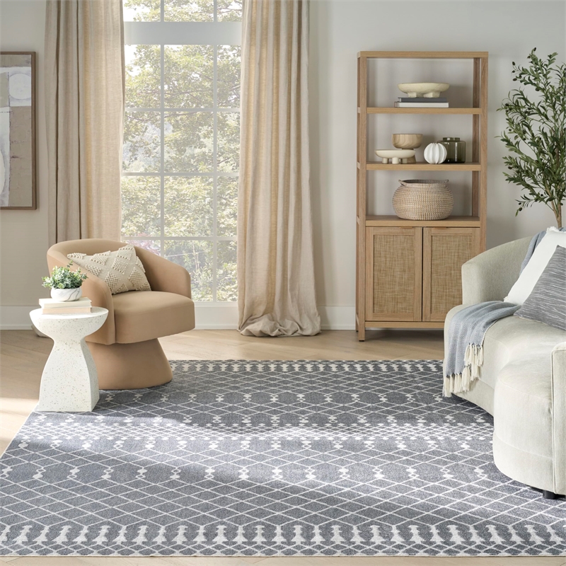 Nourison Home Astra Machine Washable 7' x 9' Denim   Area Rug