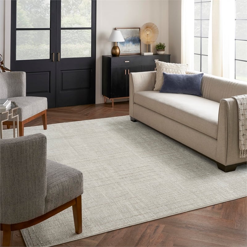 Nourison Home Santa Cruz 9' x 12' Silver   Area Rug