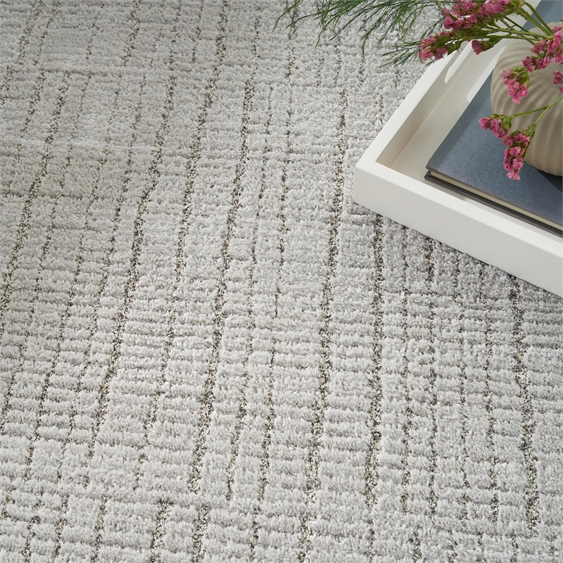 Nourison Home Santa Cruz 9' x 12' Silver   Area Rug