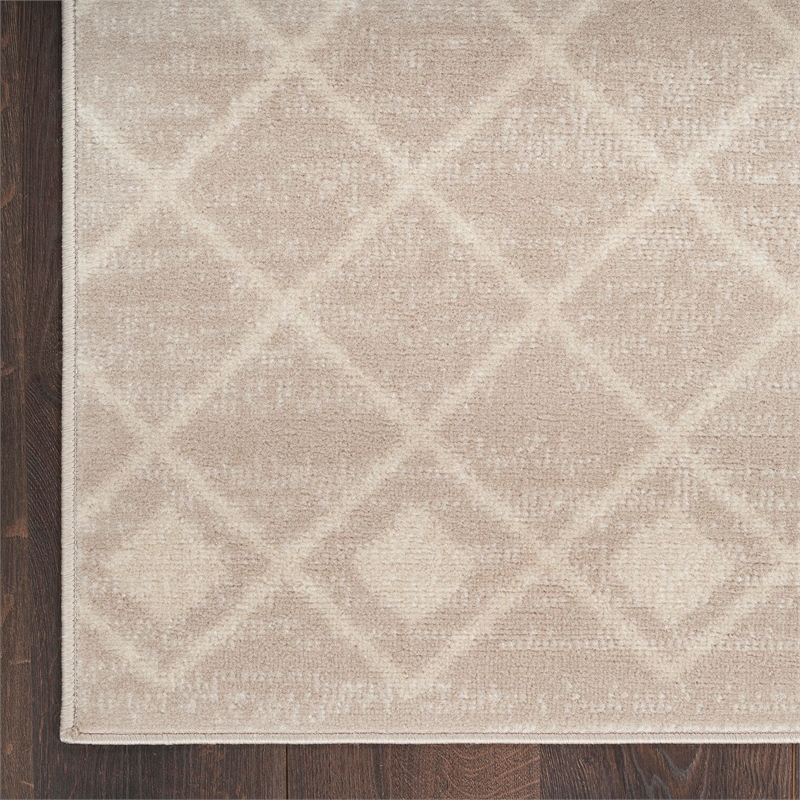 Nourison Home Grafix 12' Runner Beige   Area Rug