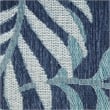 Nourison Home Garden Oasis 8' Runner Navy   Area Rug