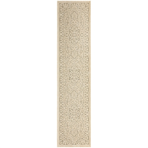 Nourison Home Tulum 10' Runner Fabric Taupe Olive Area Rug