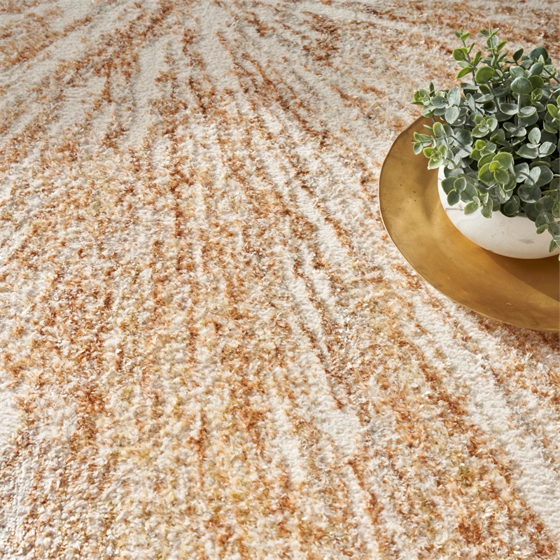 Nourison Home Ambiance 8' x 10' Polyester Ivory Gold Area Rug