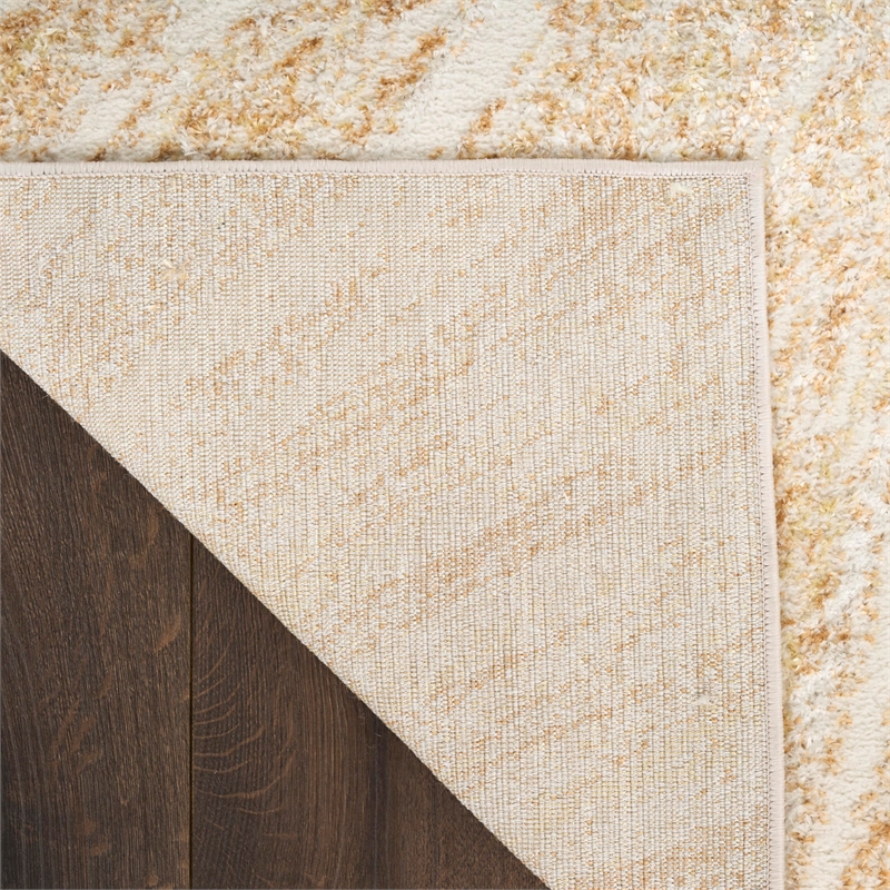 Nourison Home Ambiance 8' x 10' Polyester Ivory Gold Area Rug