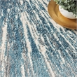 Nourison Home Ambiance 8' x 10' Polyester Blue Silver Area Rug