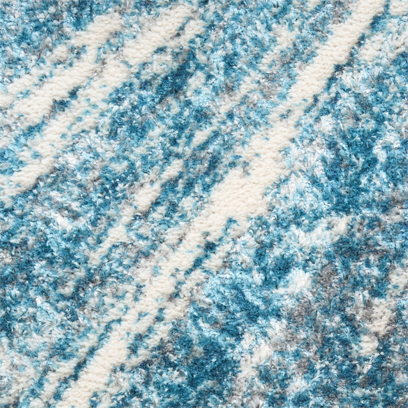 Nourison Home Ambiance 8' x 10' Polyester Blue Silver Area Rug