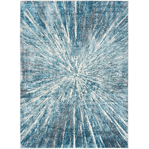 Nourison Home Ambiance 8' x 10' Polyester Blue Silver Area Rug