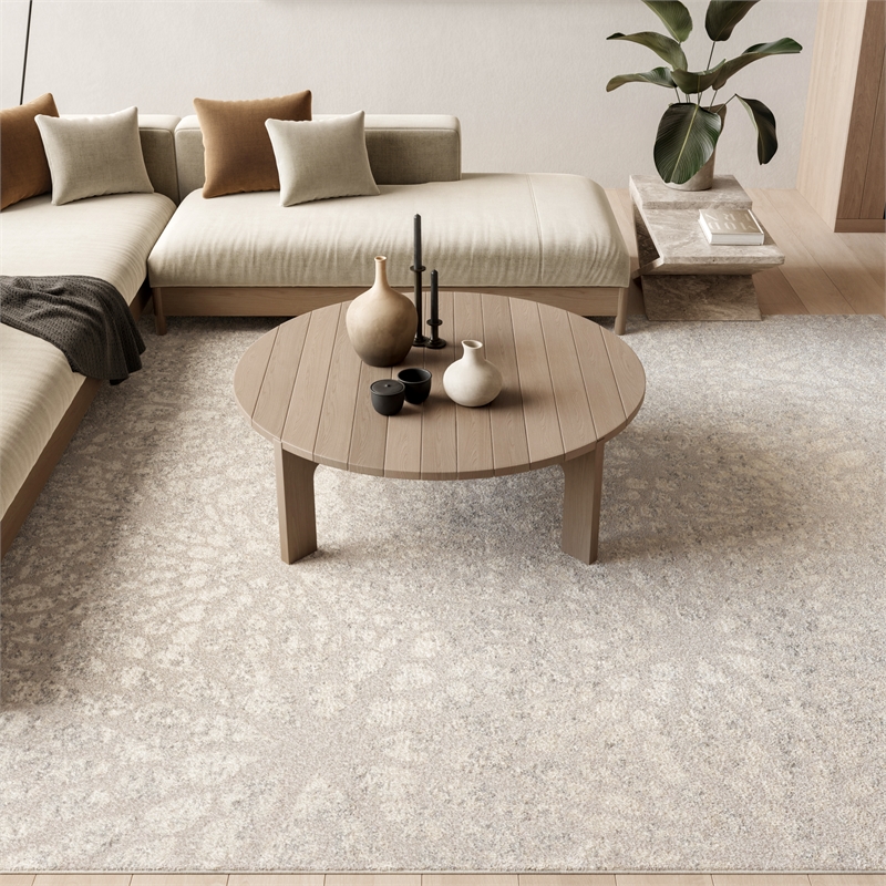 Nourison Home Ambiance 8' x 10' Polyester Grey Silver Area Rug