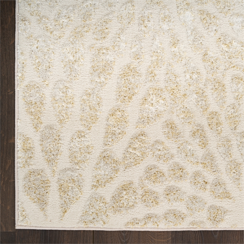 Nourison Home Ambiance 8' x 10' Polyester Ivory Gold Area Rug