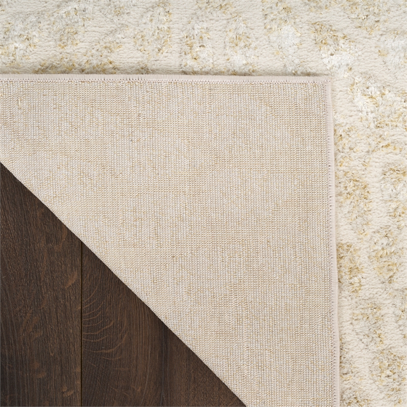 Nourison Home Ambiance 8' x 10' Polyester Ivory Gold Area Rug
