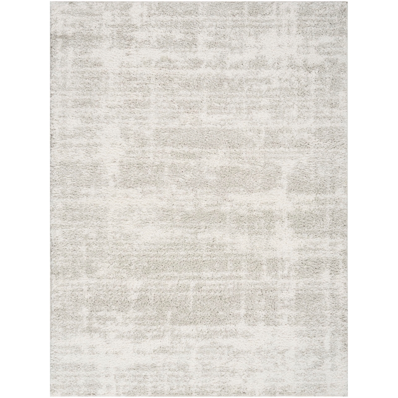 Nourison Home Modern Shag 8' x 10' Polyester Ivory Grey Area Rug