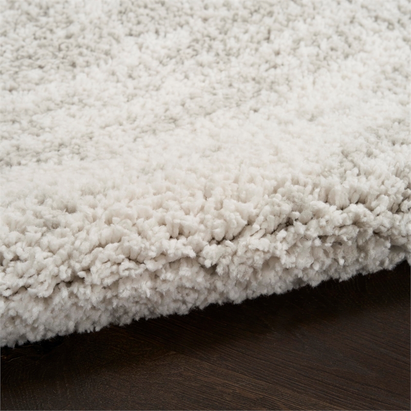 Nourison Home Modern Shag 8' x 10' Polyester Ivory Grey Area Rug