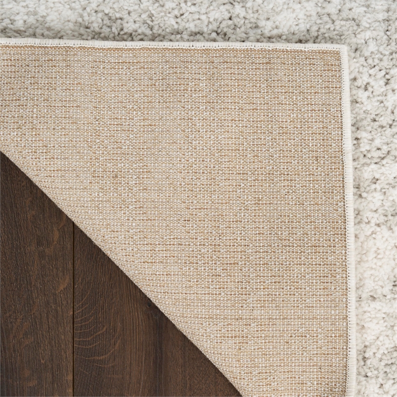 Nourison Home Modern Shag 8' x 10' Polyester Ivory Grey Area Rug