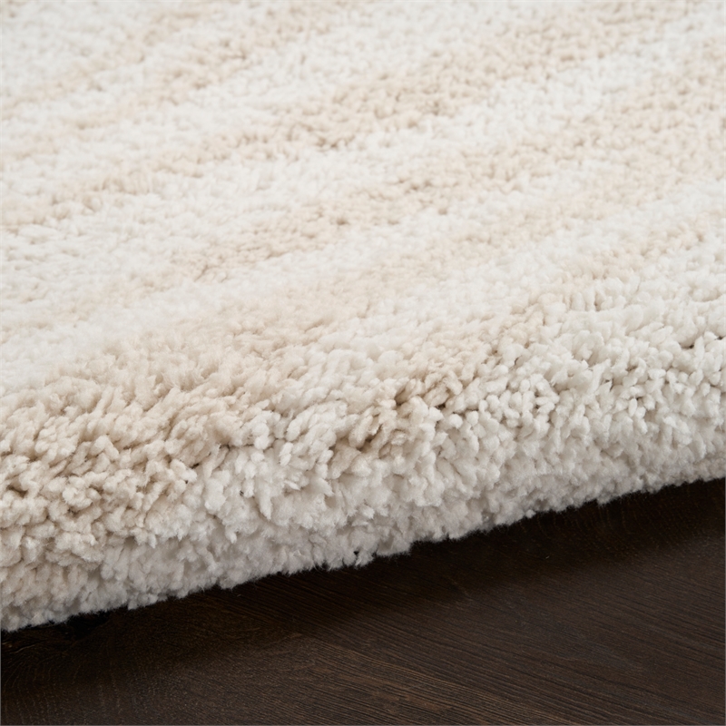 Nourison Home Modern Shag 8' x 10' Polyester Ivory Beige Area Rug