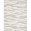 Nourison Home Modern Shag 8' x 10' Polyester Ivory Grey Area Rug