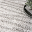 Nourison Home Modern Shag 8' x 10' Polyester Ivory Grey Area Rug
