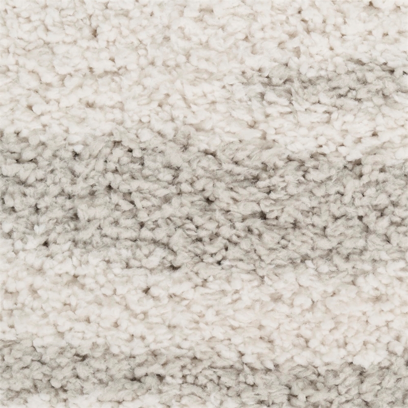 Nourison Home Modern Shag 8' x 10' Polyester Ivory Grey Area Rug