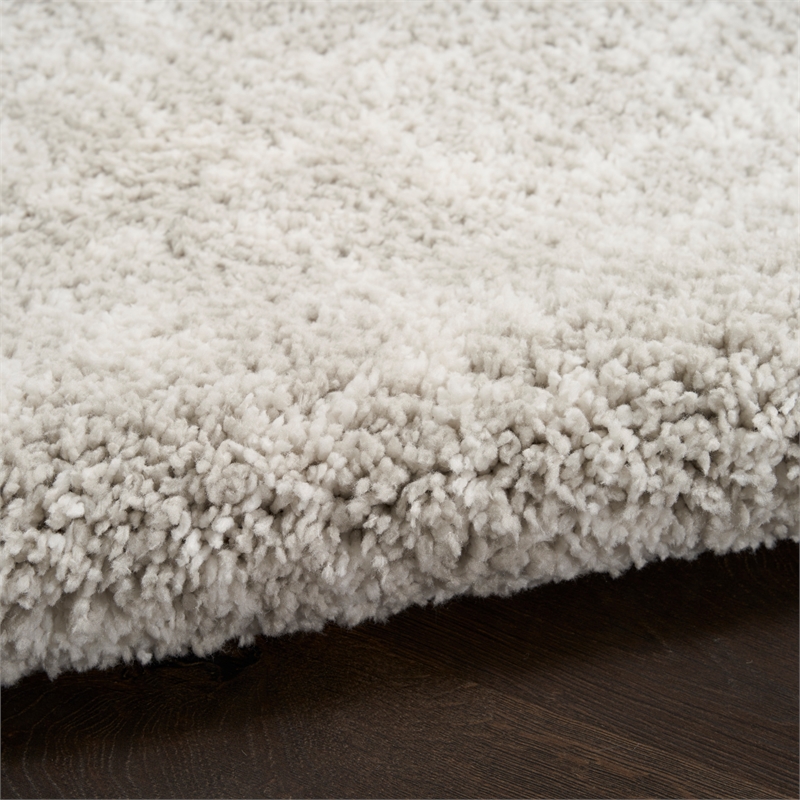 Nourison Home Modern Shag 8' x 10' Polyester Grey Ivory Area Rug