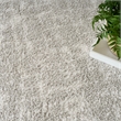 Nourison Home Modern Shag 8' x 10' Polyester Grey Ivory Area Rug