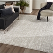 Nourison Home Modern Shag 8' x 10' Polyester Grey Ivory Area Rug