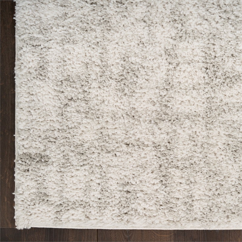 Nourison Home Modern Shag 8' x 10' Polyester Ivory Grey Area Rug