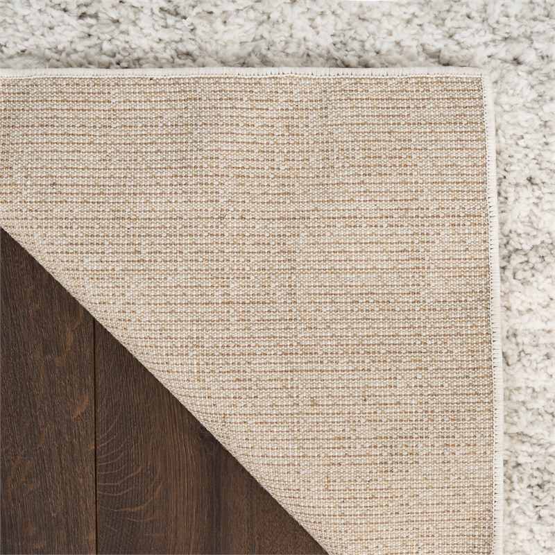 Nourison Home Modern Shag 8' x 10' Polyester Ivory Grey Area Rug