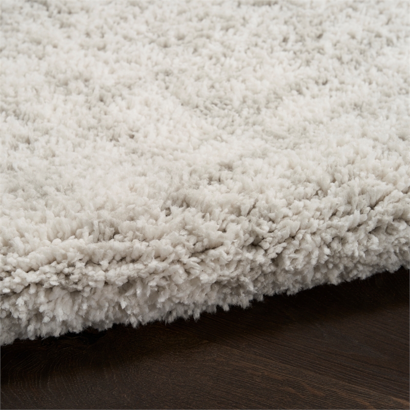 Nourison Home Modern Shag 8' x 10' Polyester Ivory Grey Area Rug