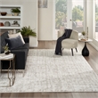 Nourison Home Modern Shag 8' x 10' Polyester Ivory Grey Area Rug