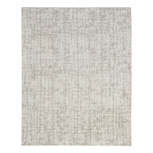 Nourison Home Modern Shag 8' x 10' Polyester Ivory Grey Area Rug