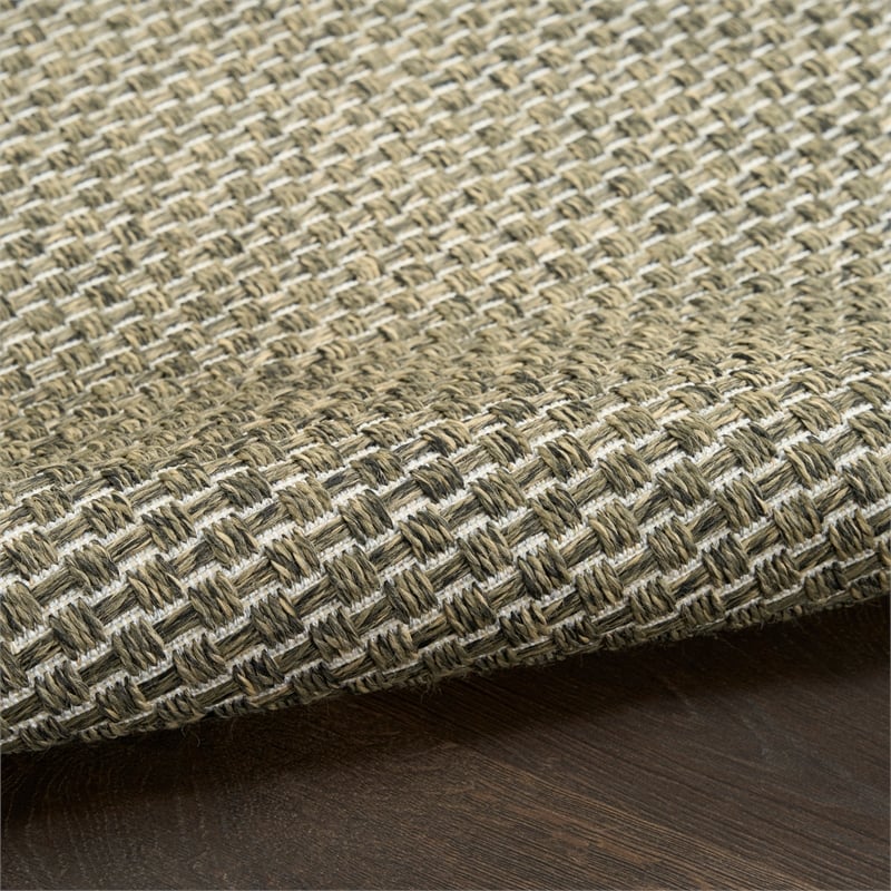 Nourison Home Tulum 10' Runner Fabric Olive Area Rug